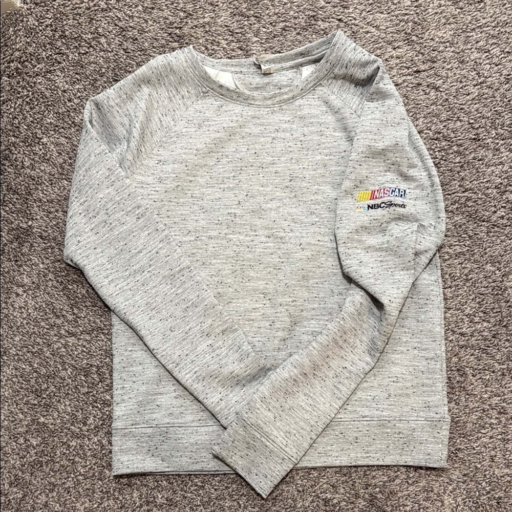 Under Armour Gray Sweatshirt with Long Sleeves and Crew Neck NASCAR NBC Sports M